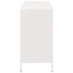 vidaXL Buffet blanc 101 5x39x73 5 cm acier laminé à froid