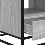 vidaXL Table basse sonoma gris 100x50x45 cm bois d'ingénierie et métal