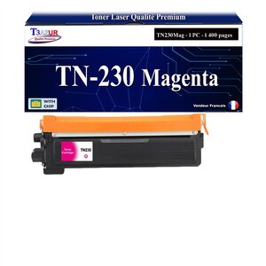 T3AZUR - Toner compatible avec Brother MFC-9120CN MFC-9320CW TN-230 Magenta - 1 400 pages - T3AZUR