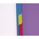 Cahier spiralé Evolutiv'Book 240 p perfo 4 trous 23 5x29 7cm 5x5 - Intercalaires CLAIREFONTAINE