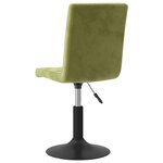 vidaXL Chaises pivotantes à manger lot de 2 vert clair velours