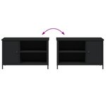 vidaXL Meuble TV Noir 80x40x50 cm Bois d'ingénierie