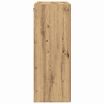 Armoire murale vidaXL avec portes en verre Chêne artisanal 69 5x34x90 cm