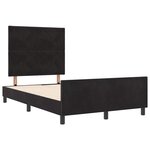 Cadre de lit en velours noir vidaXL 120x200 cm