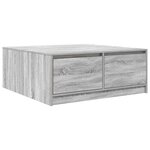 vidaXL Table basse avec tiroirs sonoma gris 100x100x40 cm