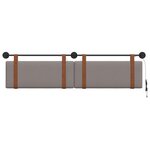 vidaXL Tête de lit suspendue Avec lumière LED Taupe PU antique