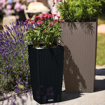 LECHUZA Jardinière CUBICO Cottage 30 ALL-IN-ONE Granite