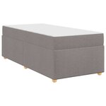 vidaXL Cadre de lit avec matelas Taupe 80 x 200 cm tissu