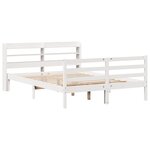 vidaXL Cadre de lit avec tête de lit sans matelas blanc 140x190 cm