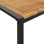 vidaXL Table de jardin et pieds en forme de U 140x80x75 cm bois acacia