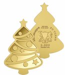Pièce de monnaie en Or 3000 Francs g 0.031 (1/1000 oz) Millésime 2024 Gold Gift CHRISTMAS TREE 1/1000