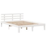 vidaXL Lit bibliothèque sans matelas blanc 150x200 cm bois pin massif