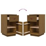 vidaXL Armoire de bureau Marron miel 40x50x75 cm Bois massif de pin
