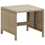 vidaXL Chaises de jardin avec tabourets lot de 2 Résine tressée Beige