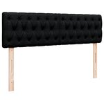 vidaXL Lit ottoman avec matelas noir 140x200 cm tissu