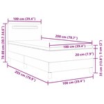 vidaXL Lit à ressorts avec matelas Cappuccino 100 x 200 cm Simili cuir