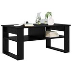 vidaXL Table basse Chêne noir 96 x 54 x 44 cm Bois d'ingénierie