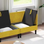 vidaXL Ensemble de meubles pour le salon 3 Pièces Jaune Velours