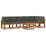 vidaXL Ensemble de canapés d'extérieur 7 pc Naturel et Anthracite