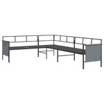 vidaXL Salon de jardin 2 Pièces anthracite acier