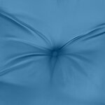 vidaXL Coussins de chaise à dossier bas lot de 4 bleu mélangé tissu