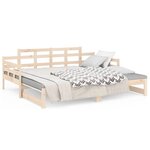 vidaXL Lit coulissant sans matelas bois de pin solide