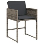 vidaXL Ensemble de salle à manger pour jardin 5 Pièces Gris Poly rotin
