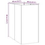 vidaXL Jardinière blanc 40x80x80 cm acier
