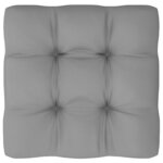 vidaXL Canapés centraux de jardin coussins gris2Pièces Bois de pin massif