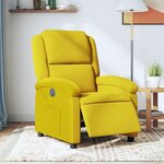 vidaXL Fauteuil inclinable électrique jaune velours