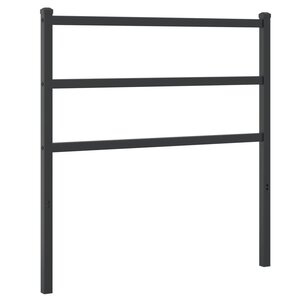 vidaXL Tête de lit métal noir 90 cm