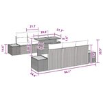 vidaXL Ensemble de salle à manger pour jardin 7 Pièces Noir et Marron