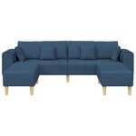 vidaXL Sofa en tissu avec coussin 3 Pièces Bleu 208 cm tissu