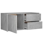 vidaXL Meuble TV Gris béton 80x34x36 cm Bois d'ingénierie