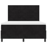 Lit Box Spring vidaXL avec Matelas Noir 160x200 cm Velours