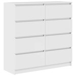 vidaXL Buffet blanc 100x35x99 cm bois d'ingénierie