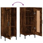 vidaXL Buffet Chêne fumé 34 5x34x90 cm Bois d'ingénierie