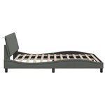 vidaXL Cadre de lit sans matelas gris foncé 160x200 cm tissu