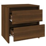 vidaXL Table de chevet Chêne marron 45x34 5x44 5 cm Aggloméré