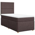 vidaXL Sommier à lattes de lit avec matelas Marron foncé 90x190 cm