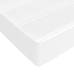 vidaXL Sommier à lattes de lit avec matelas Blanc 120x200cm Similicuir