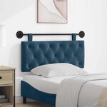 vidaXL Tête de lit suspendue Bleu Velours