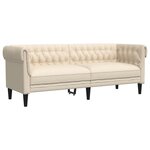 vidaXL Ensemble de canapés 3 Pièces crème tissu
