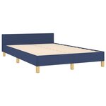 vidaXL Cadre de lit sans matelas bleu 120x200 cm tissu