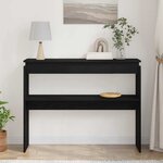 Table console vidaXL Chêne noir 80x30x102 cm en bois d'ingénierie
