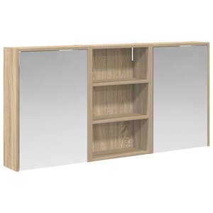 vidaXL Ensemble de Meubles de Salle de Bain 3 Pièces 126 x 16 x 62.5 cm
