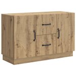 vidaXL Buffet Chêne artisanal 89 x 34 5 x 57 cm Bois d'ingénierie
