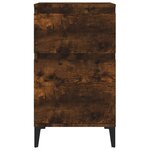 vidaXL Tables de chevet 2 Pièces chêne fumé 40x35x70 cm