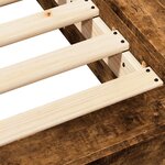 vidaXL Cadre de lit chêne fumé 100x200 cm bois d'ingénierie