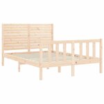vidaXL Cadre de lit sans matelas bois de pin massif